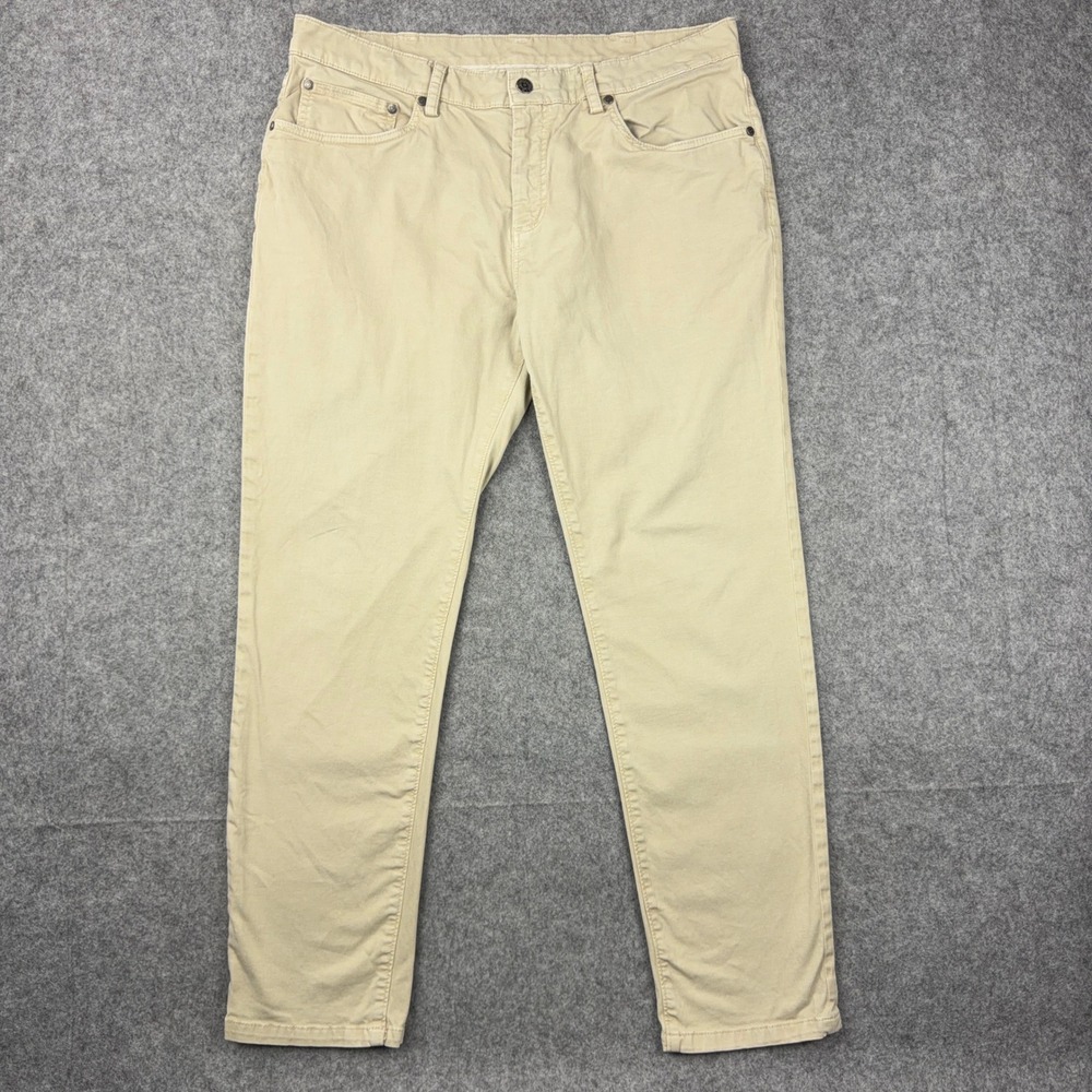 Brooks Brothers Slim Fit Pants Mens 38x30 Khaki Stretch Cotton Chino 5 Pocket